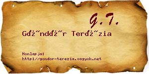 Göndör Terézia névjegykártya